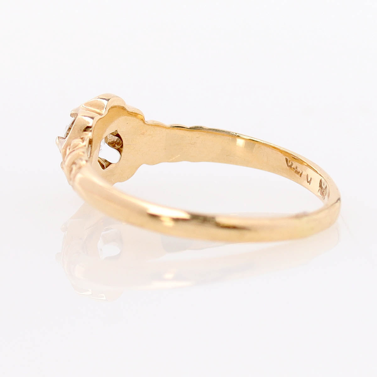 Victorian Buttercup 14k Gold Engagement Ring #VR260427-1