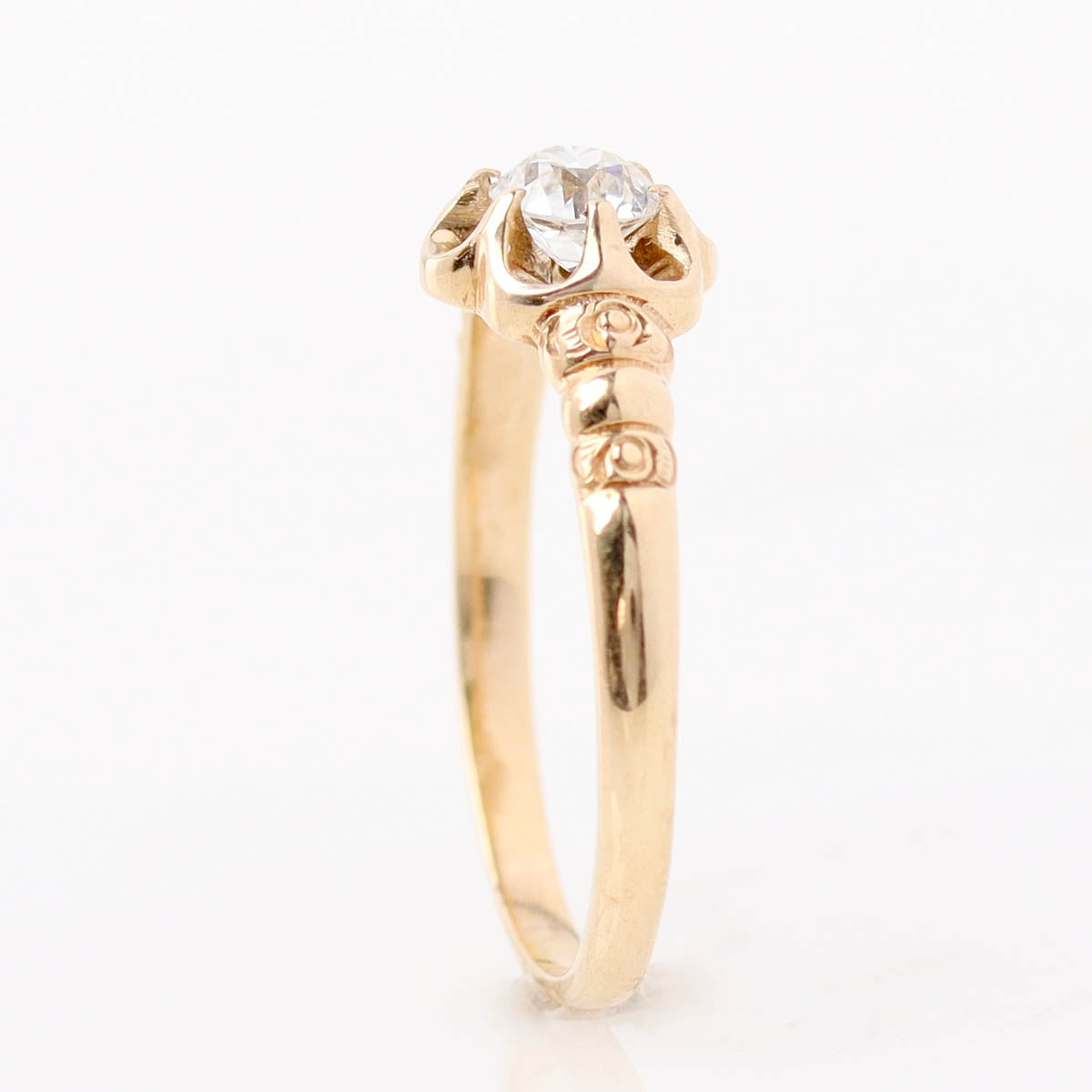 Victorian Buttercup 14k Gold Engagement Ring #VR260427-1