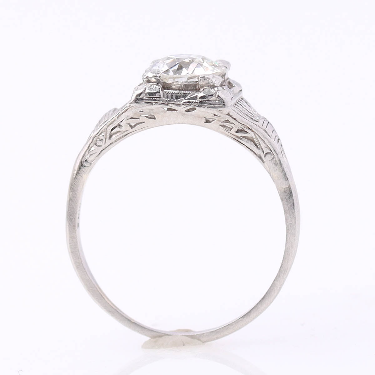 Antique Old European Cut Diamond & Platinum Engagement Ring #VR260611-2