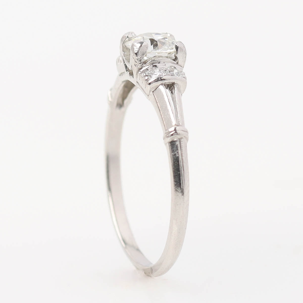 Vintage Platinum Five Stone Engagement Ring #VR260611-5