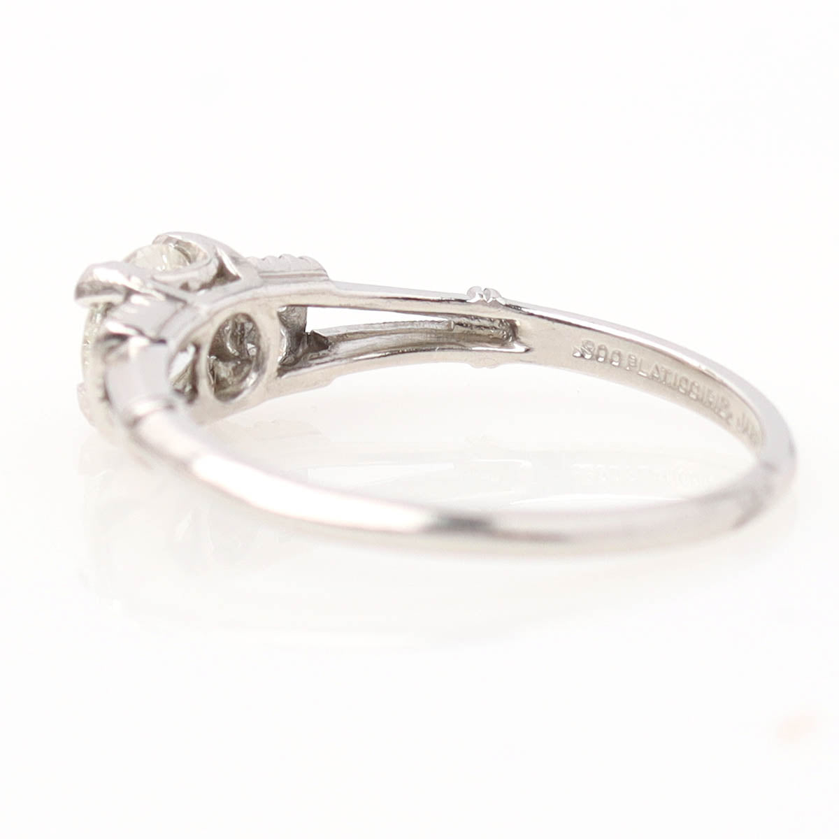 Vintage Platinum Five Stone Engagement Ring #VR260611-5
