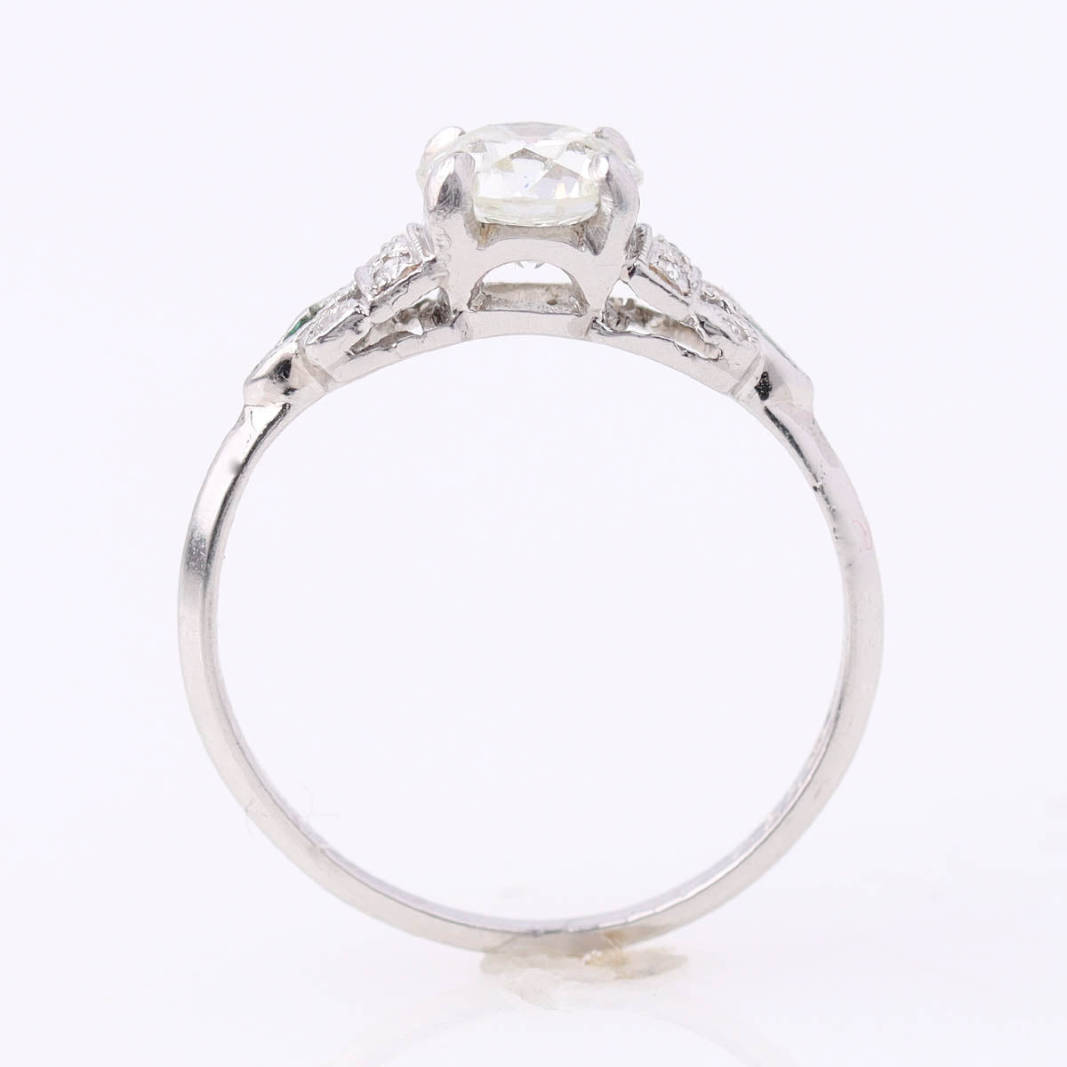 Art Déco Platinum and Diamond Vintage Engagement Ring #VR260611-6