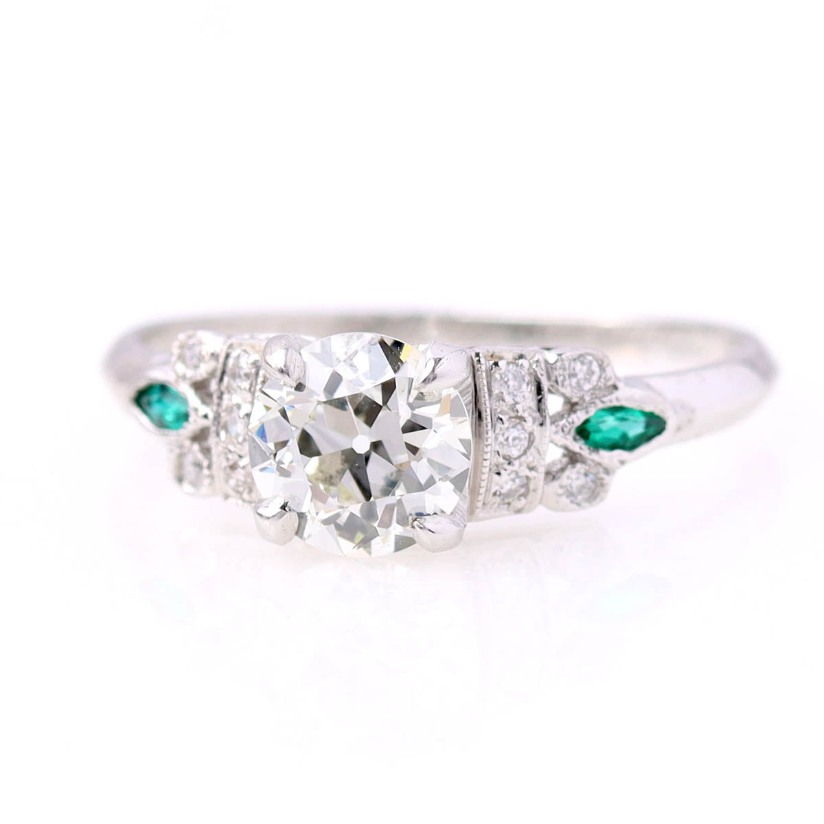 Art Déco Platinum and Diamond Vintage Engagement Ring #VR260611-6