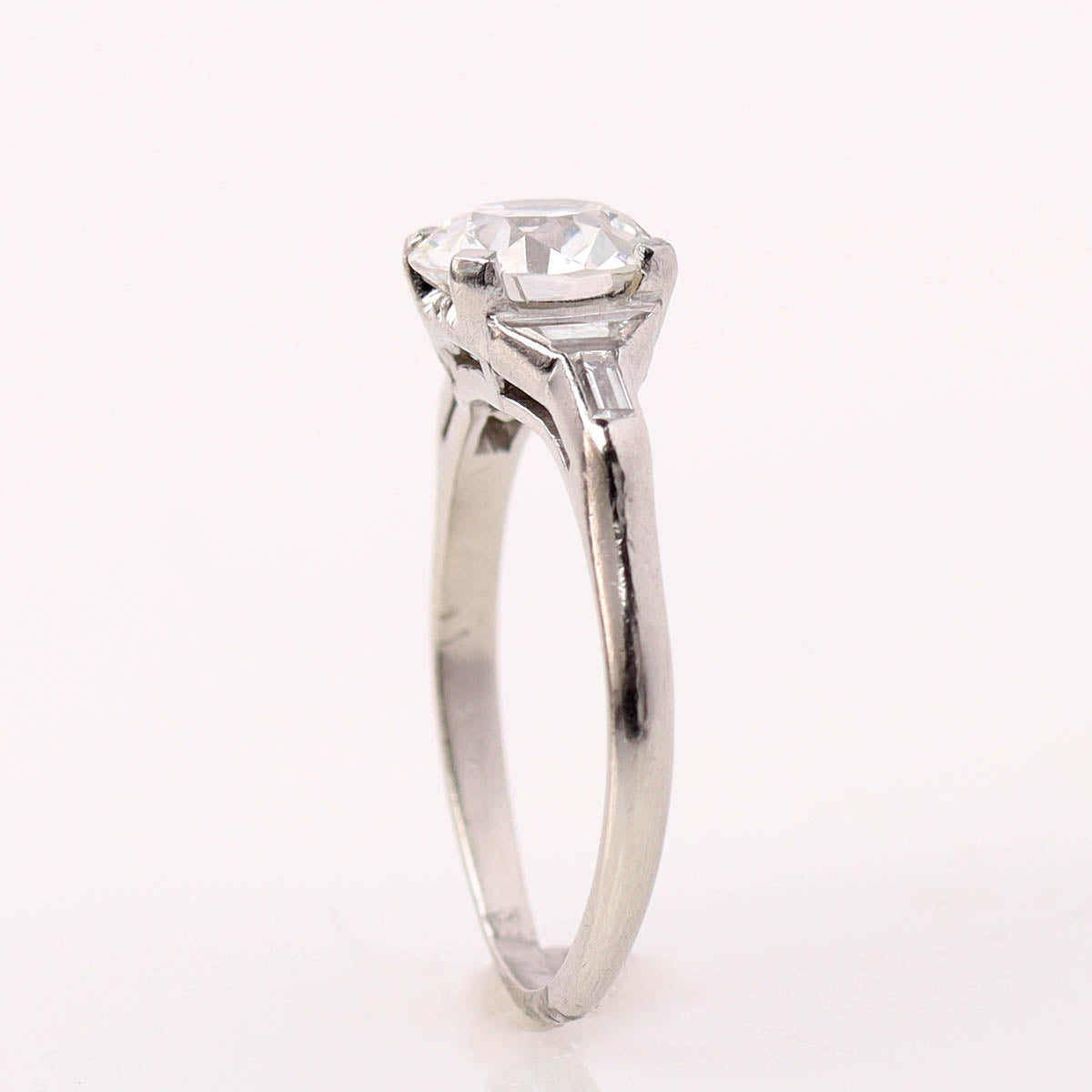 Art Déco 1930s Platinum & Old European Cut Diamond Engagement Ring #VR260707-1