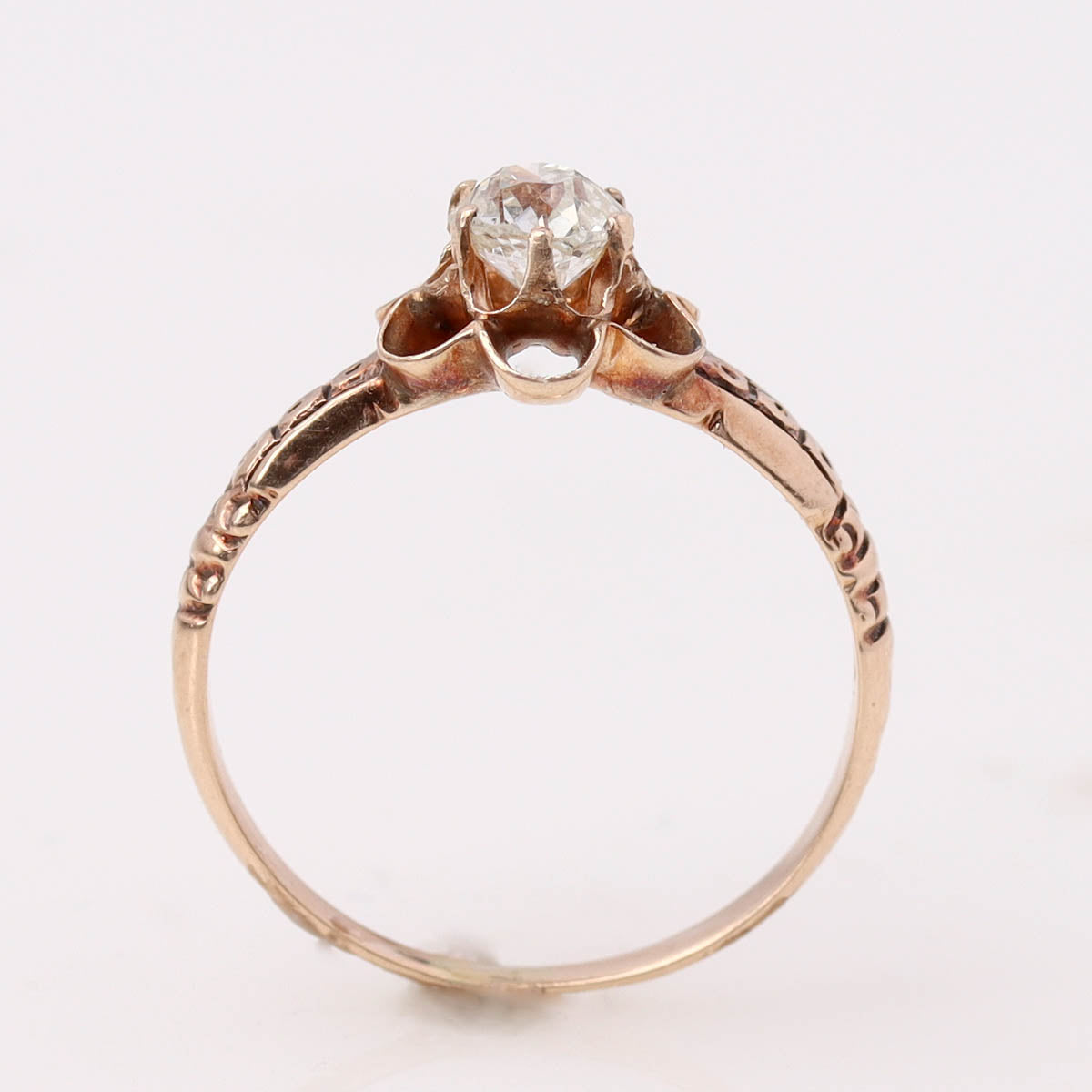 Victorian Buttercup Antique Engagement Ring #VR260724-3