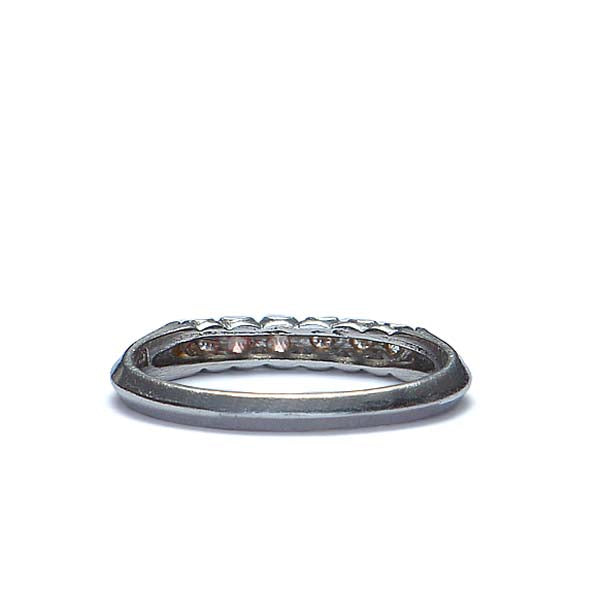 Platinum Art Déco Diamond Wedding Band #VR464-05