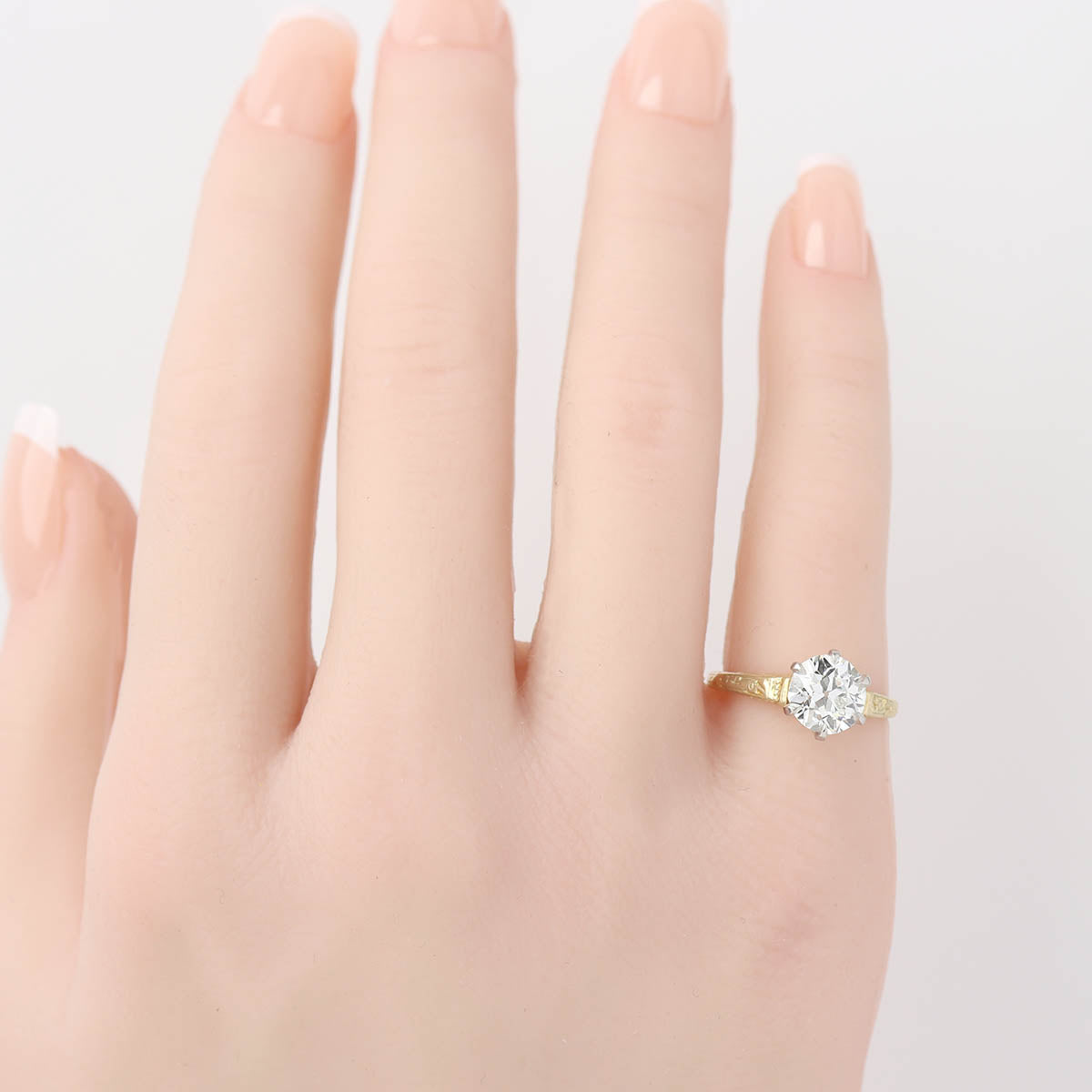 Edwardian 14k and Platinum Vintage Engagement Ring #VR260227