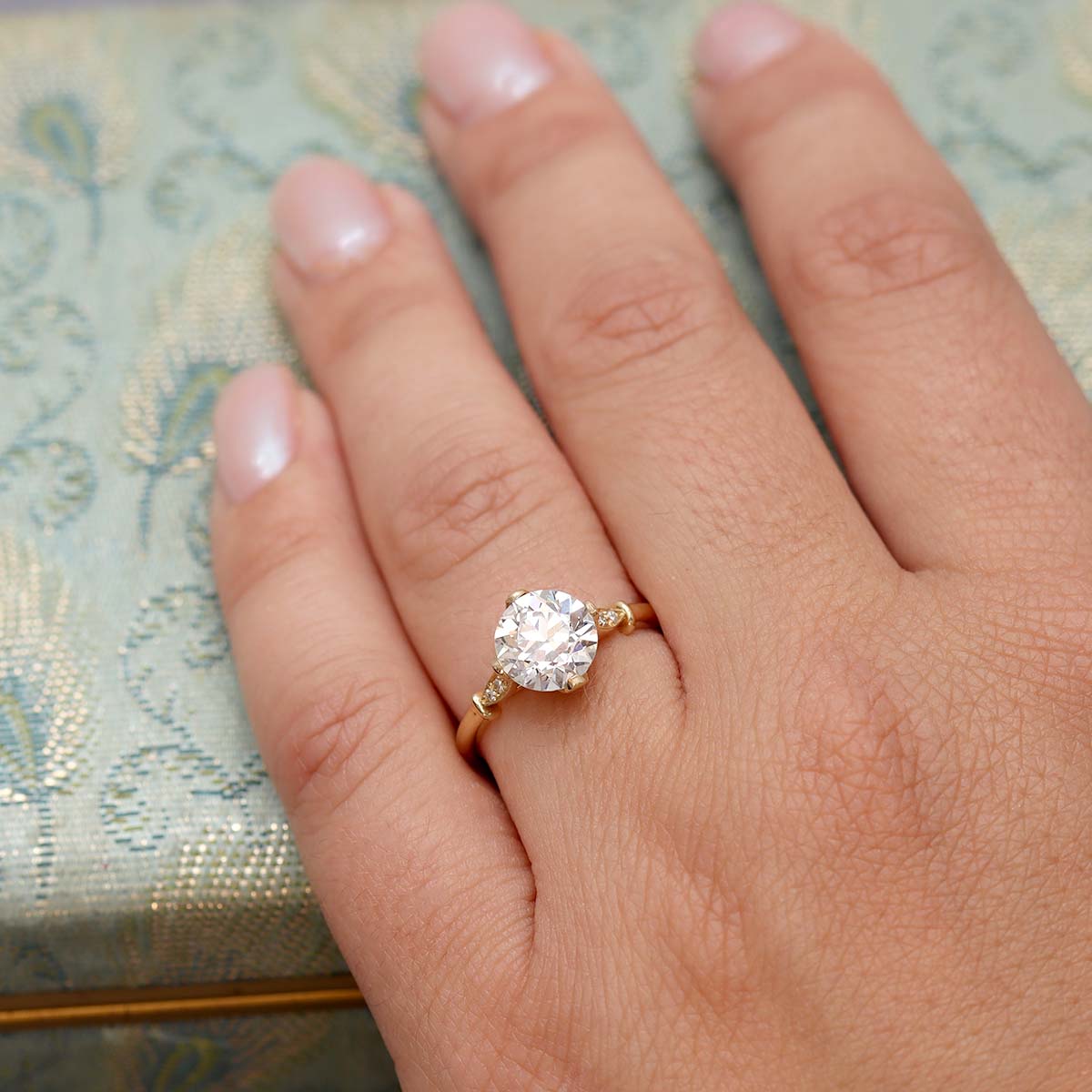 The Zoe Edwardian Inspired Old European Cut Engagement Ring #3606-6