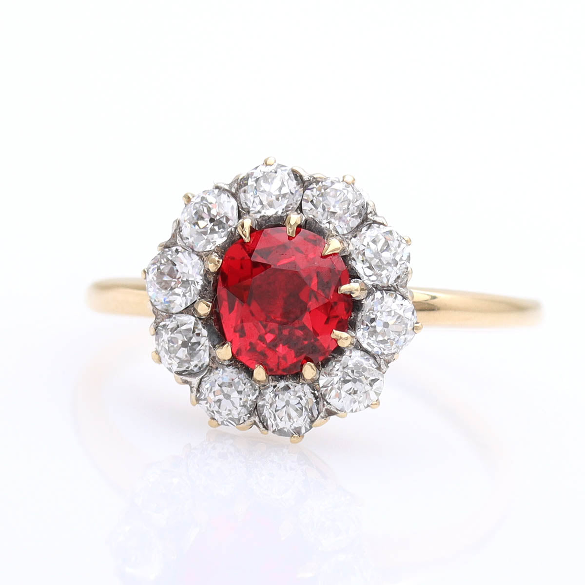 Antique Burma Spinel and Diamond Ring #VR241213-3 - Rings