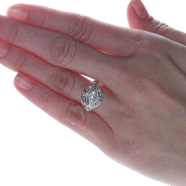 Art Déco Diamond Dome Ring #VR150917-02 - Leigh Jay & Co