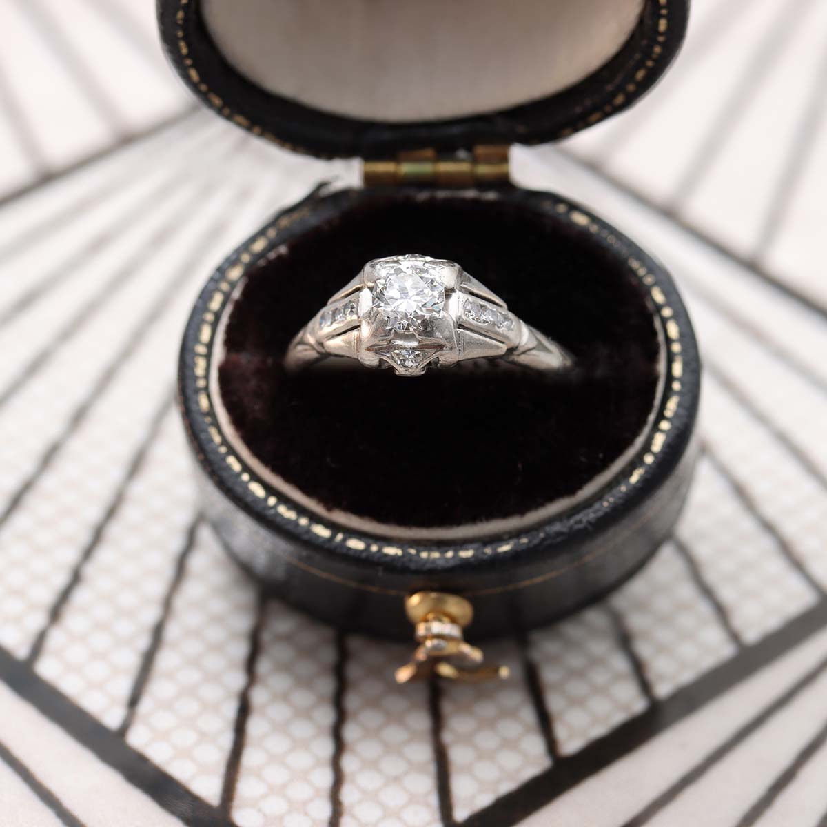 Art Déco Diamond Engagement Ring #VR160119-07 - Engagement Rings