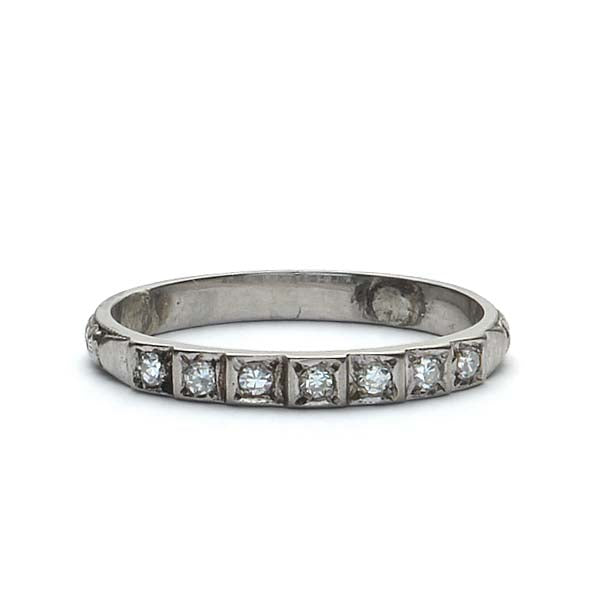 Art Deco Diamond Wedding Band #VB180813-5 - Leigh Jay & Co