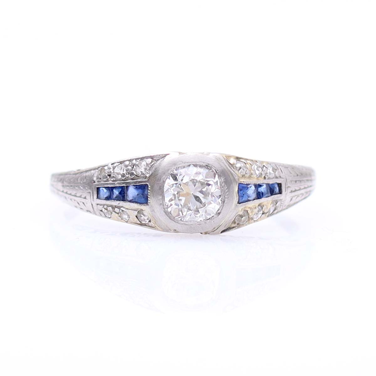Art Déco Engagement Ring #VR240315-2 - Engagement Rings