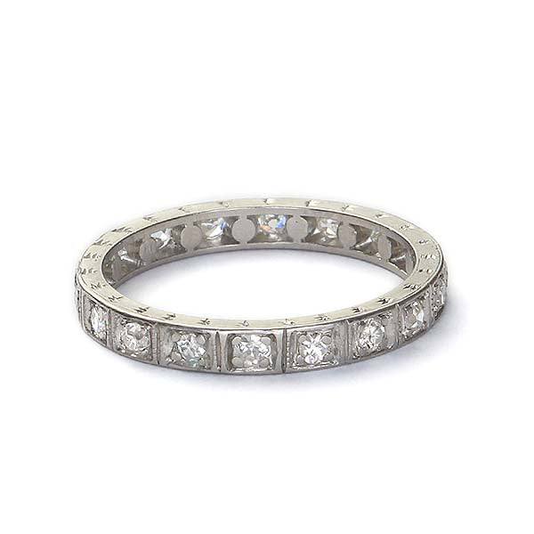 Art Deco Eternity Band #VR160212-11 - Wedding Bands