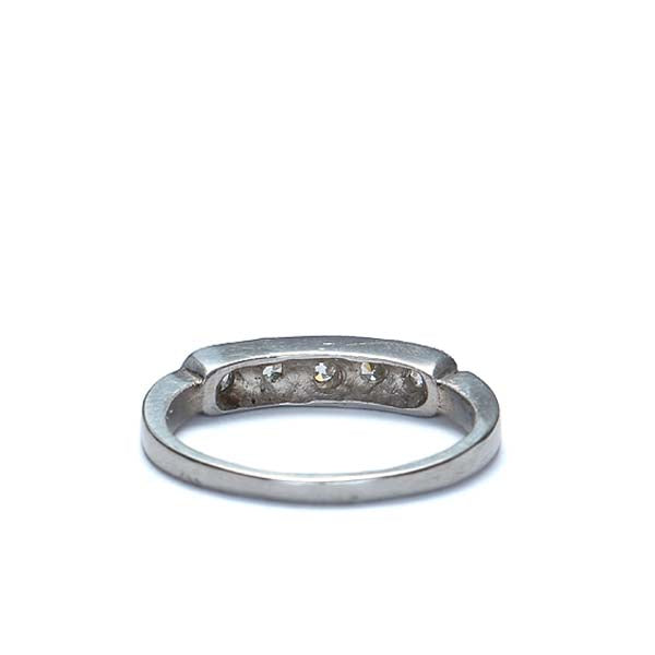 Art Déco Platinum Wedding band #VR568-06 - Leigh Jay & Co