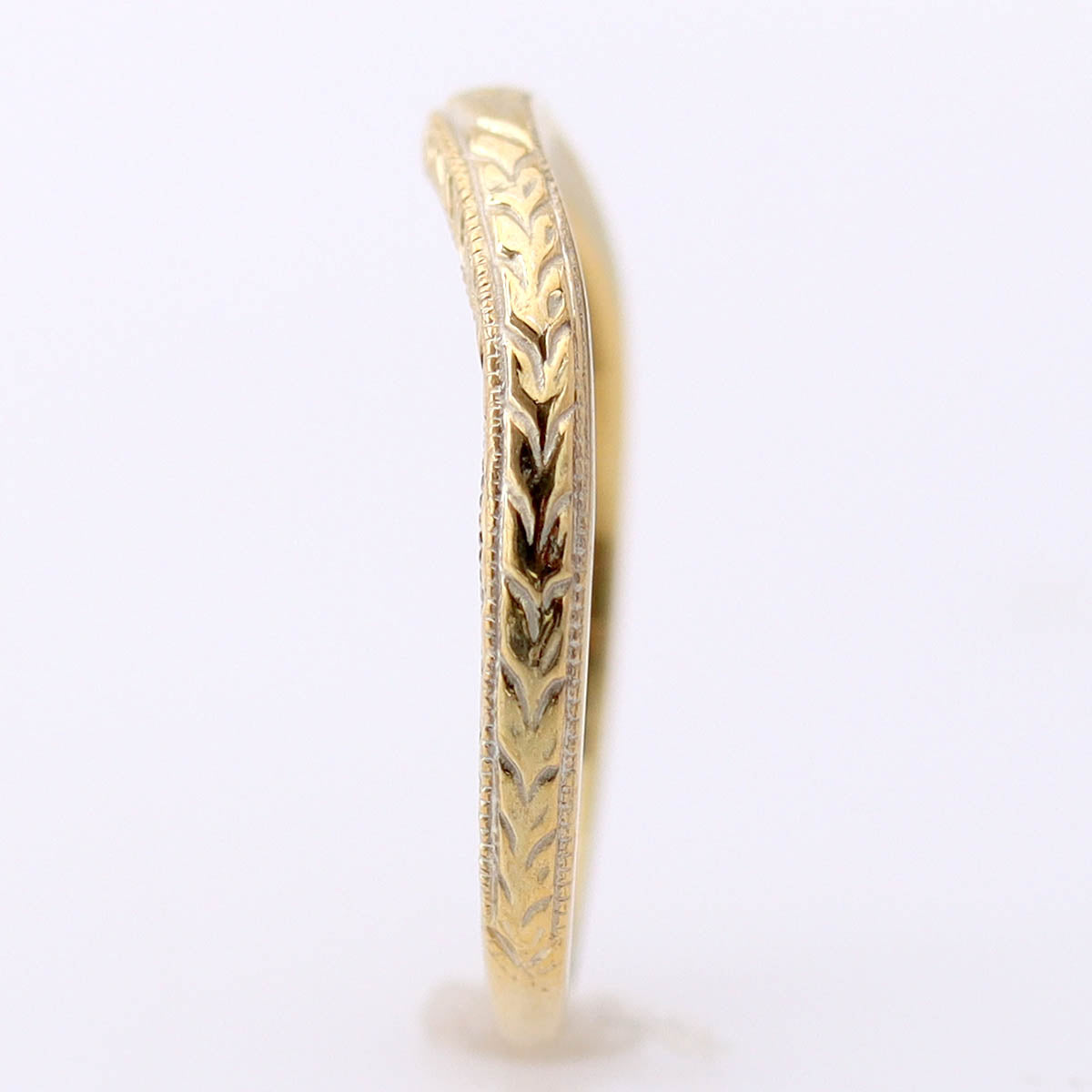 14k Gold Contoured Wedding Band #L3240W14 - Wedding Bands