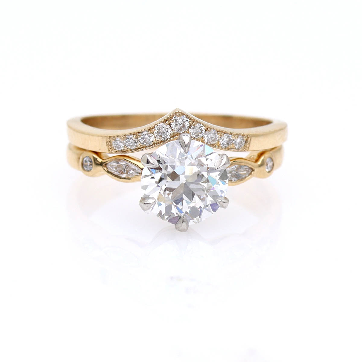 Contoured ’V’ wedding band. #L3354B - Wedding Bands