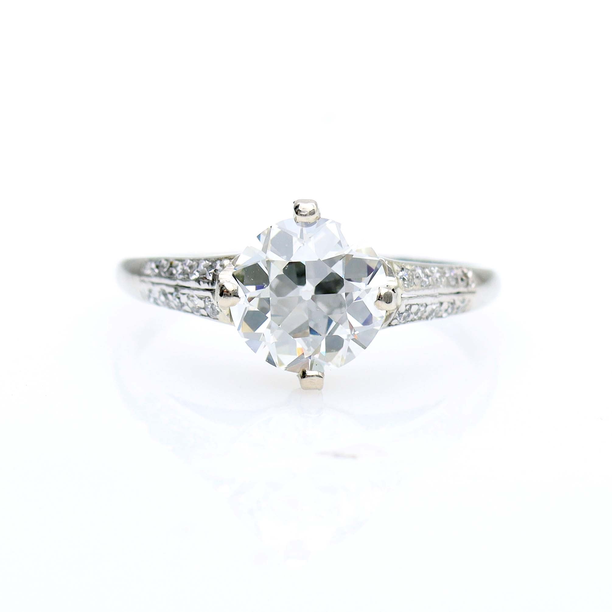 Art Déco Old European Cut Engagement Ring #VR240205 - Engagement Rings