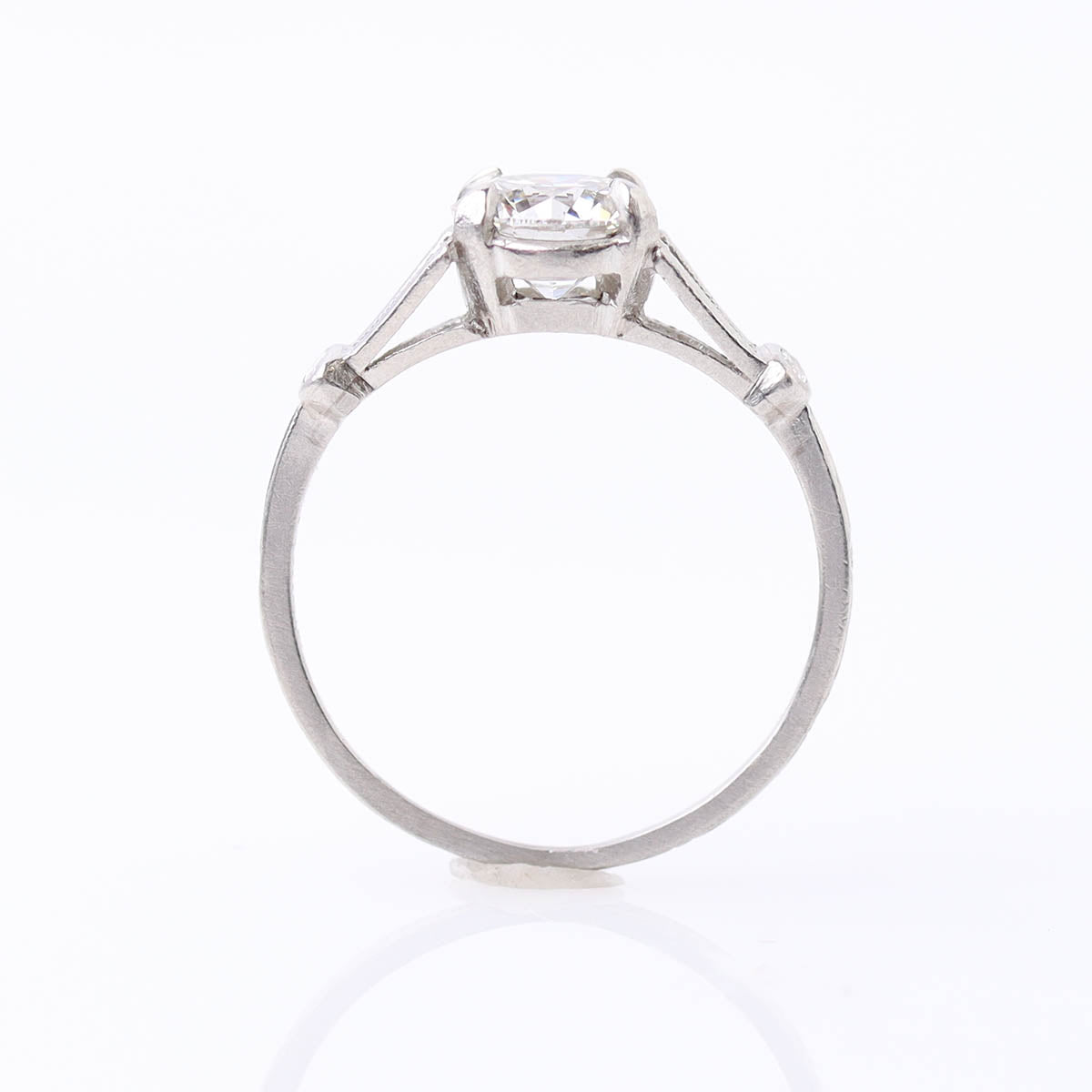 Art Déco Split Shank Platinum Engagement Ring #R160610-05 - Engagement Rings