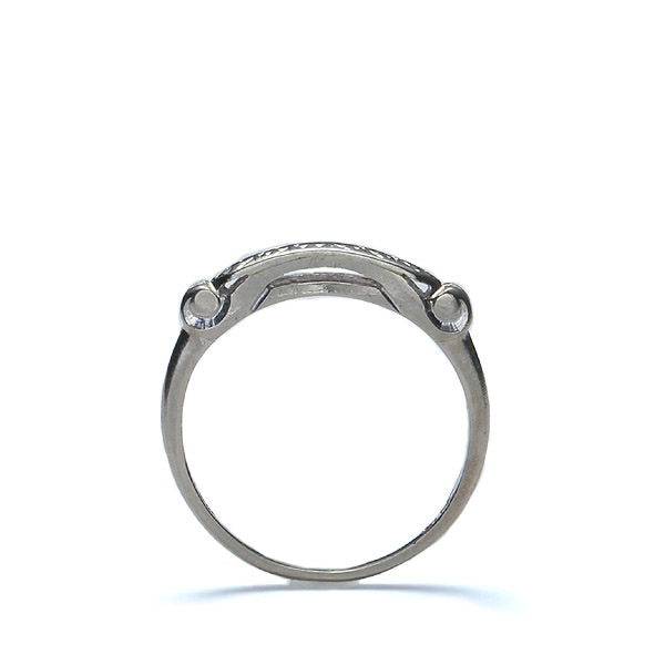 Art Déco White Gold Wedding Band #VR170119-04 - Wedding Bands
