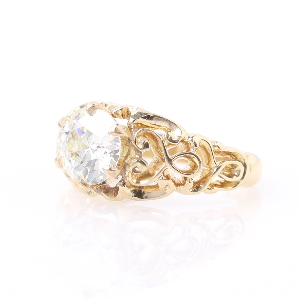 Art Nouveau Antique Engagement Ring #VR251126 - Engagement Rings