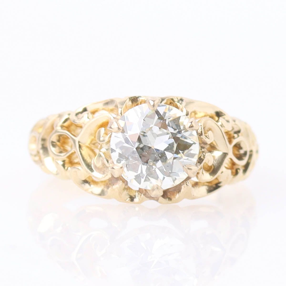 Art Nouveau Antique Engagement Ring #VR251126 - Engagement Rings