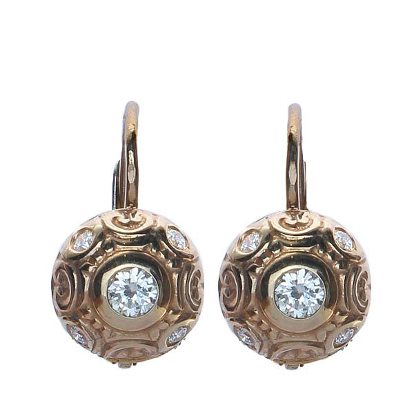 Art Nouveau inspired diamond earrings #L-EARR-01 - Leigh Jay & Co.