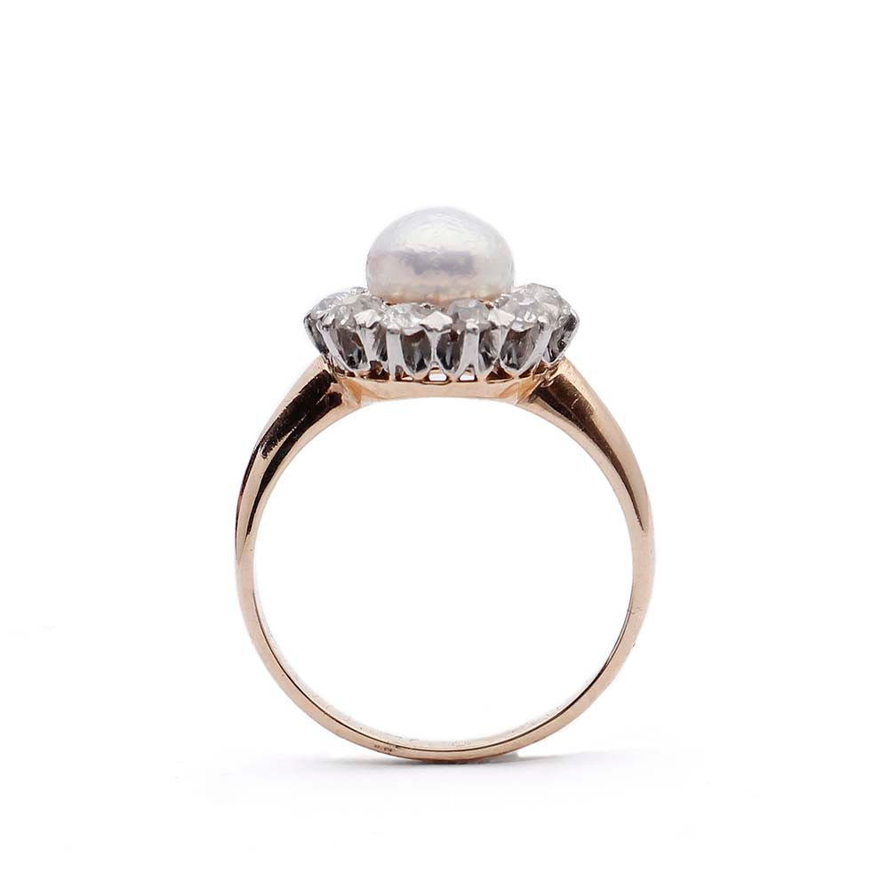 Belle Epoque Pearl and Diamond Ring. #VR141028-10 - Rings