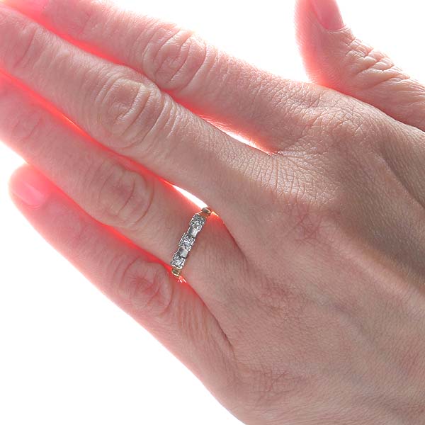 C. 1940s two-tone Diamond Band ring #VR150622-03 - Wedding Bands