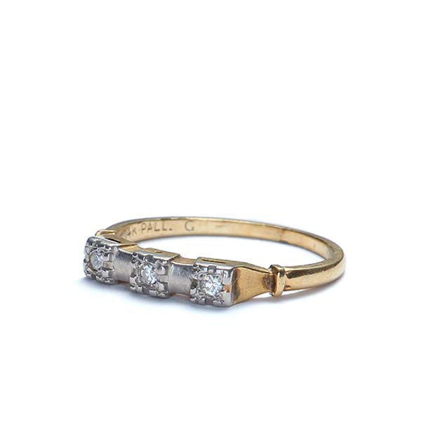 C. 1940s two-tone Diamond Band ring #VR150622-03 - Wedding Bands