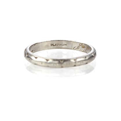 Circa 1925 Platinum wedding band #VR1022-01 - Wedding Bands