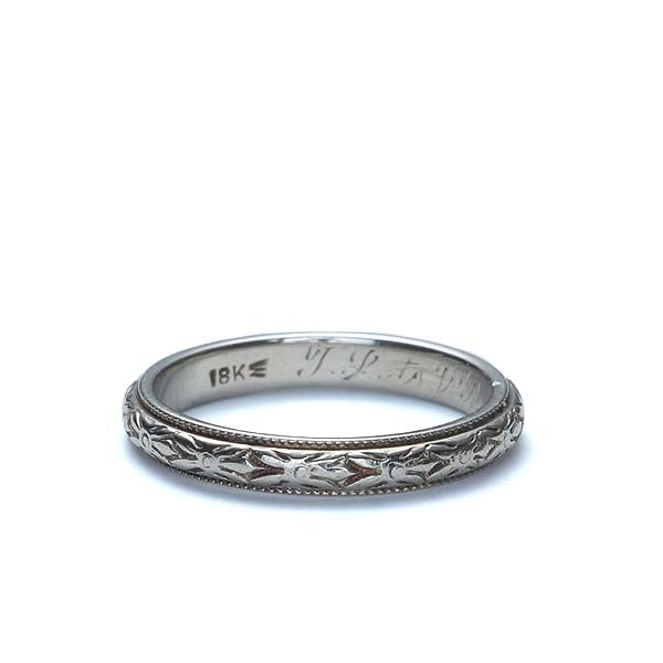 Circa 1926 Wedding Band by J.R. Wood & Co #VR170127-05 - Wedding Bands