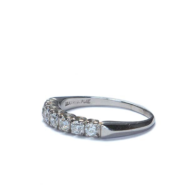 Circa 1930s Platinum & Diamond Wedding Band #VR566-15 - Wedding Bands
