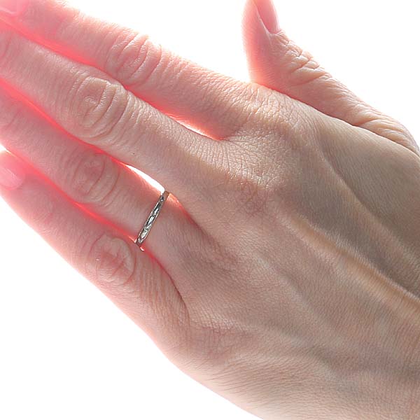 Circa 1930s Platinum Wedding Band by Traub Jewelers #VR516-04 - Wedding Bands