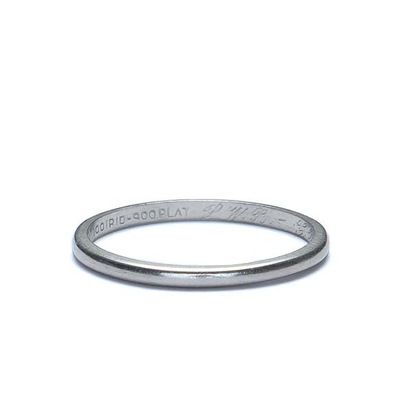 Circa 1930s Platinum Wedding Band #VR565-08 - Wedding Bands