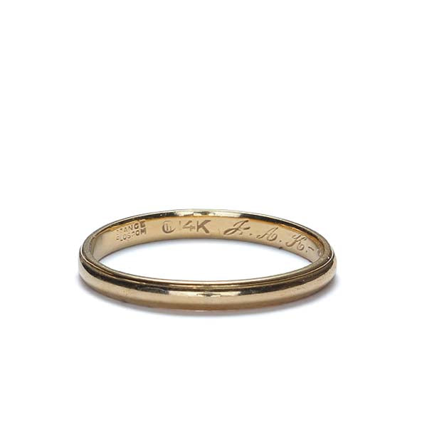 Circa 1940s Traub wedding band. #VRA1112-03 - Leigh Jay & Co