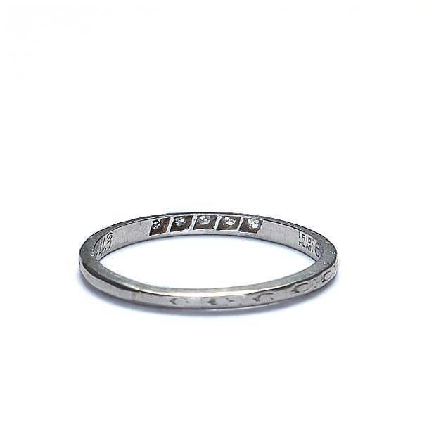 Circa 1943 Platinum and Diamond Wedding Band #VR0415-01 - Wedding Bands