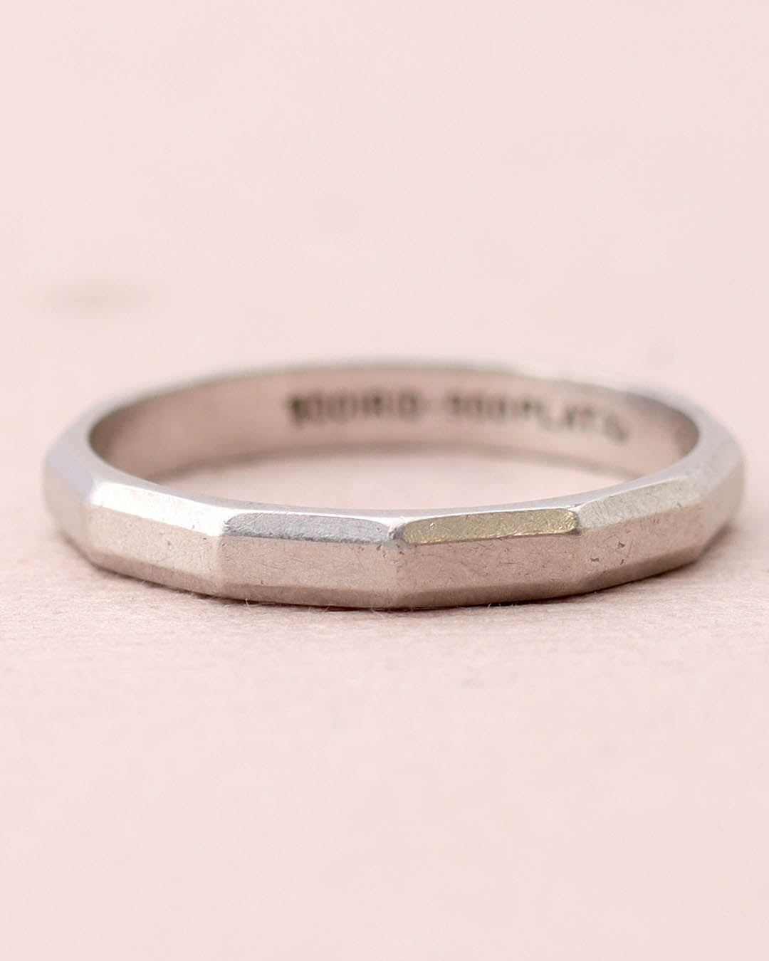 Circa 1949 Retro Platinum Wedding Band #VR0822-07 - Wedding Bands