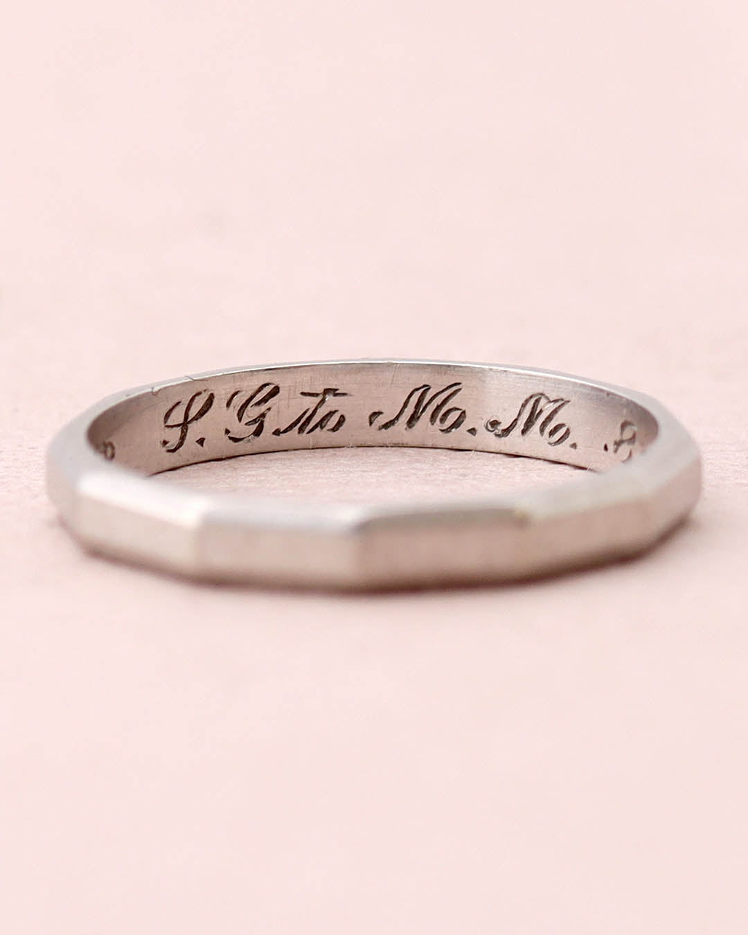 Circa 1949 Retro Platinum Wedding Band #VR0822-07 - Wedding Bands