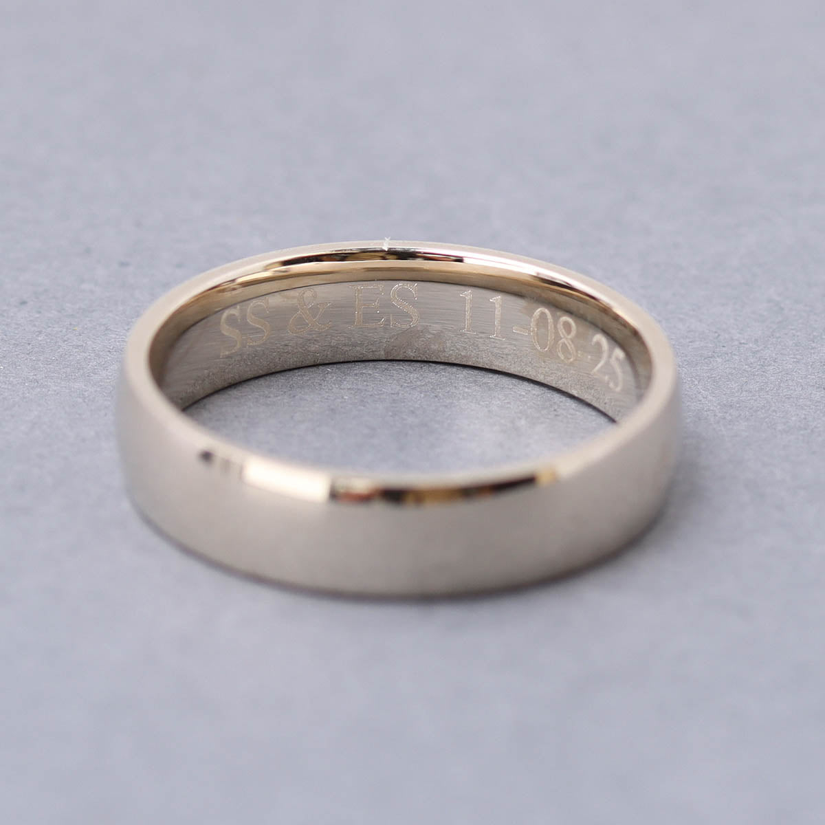 Classic Low Domed Comfort Fit 5mm Wedding Band #LDCF14WN-5MM-SZ9-1 - Wedding Bands for Him