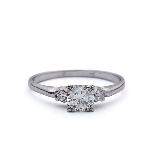 Midcentury Diamond Engagement Ring #VR160915-03 - Leigh Jay & Co