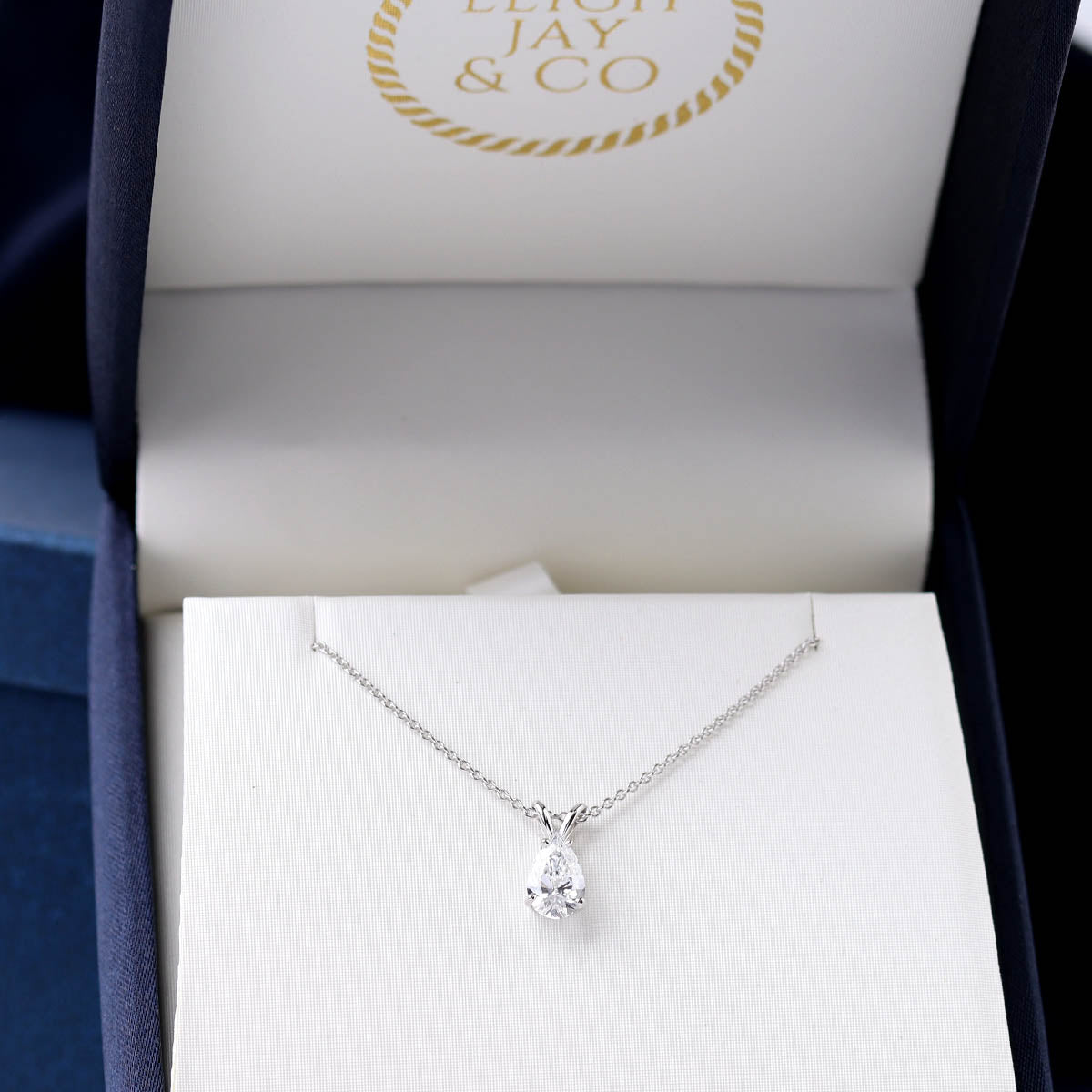 Classic Pear Shape Diamond Pendant #PSPDT1.05 - Pendants