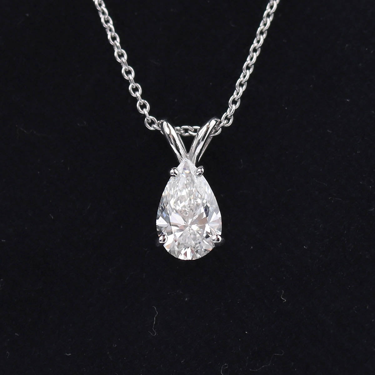 Classic Pear Shape Diamond Pendant #PSPDT1.05 - Pendants