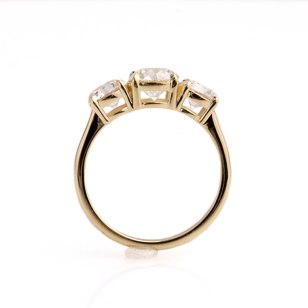 Classic Three Stone Diamond Engagement Ring #3472-1 - Engagement Rings
