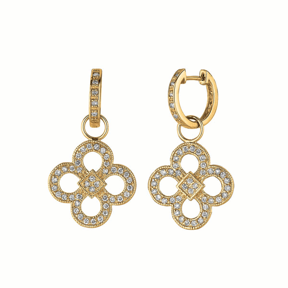 Clover Diamond Earrings #E5161YD - Earrings