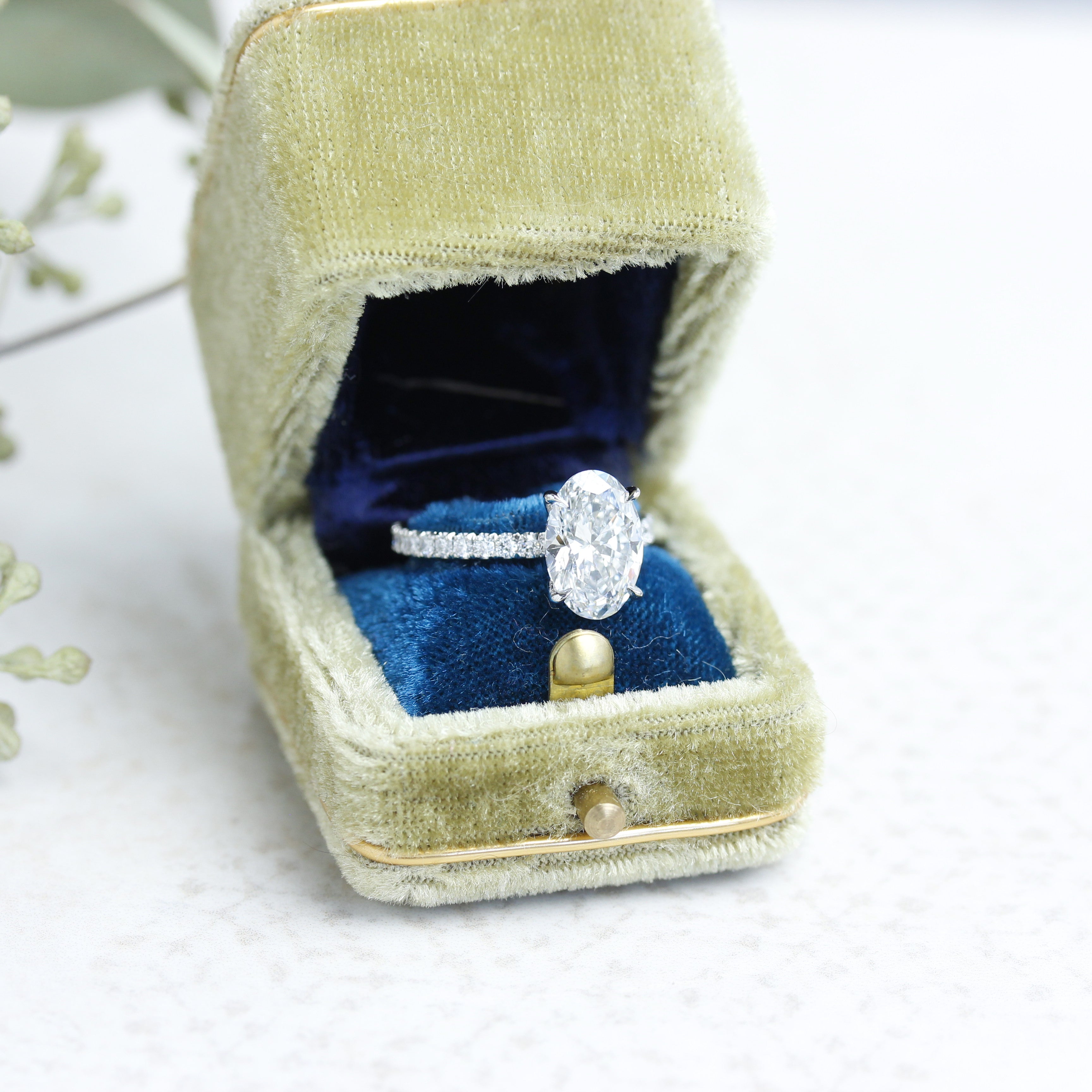 Contemporary Micro Pave Diamond Engagement Ring #3470-1 - Engagement Rings