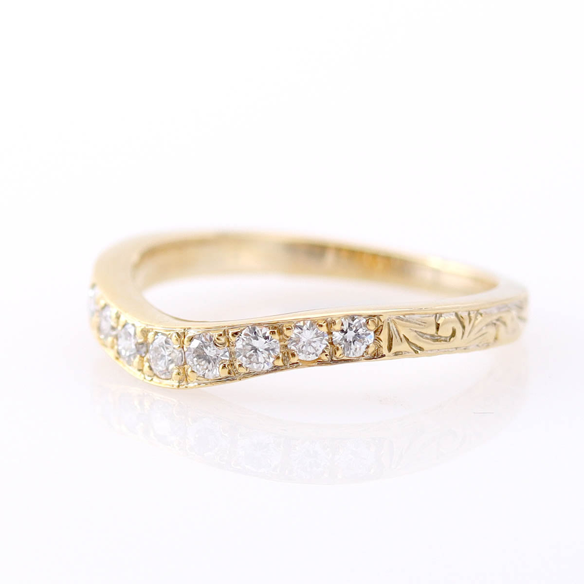 Curved Vintage Inspired Diamond Wedding Band #L3003PT 2 Wedding Bands