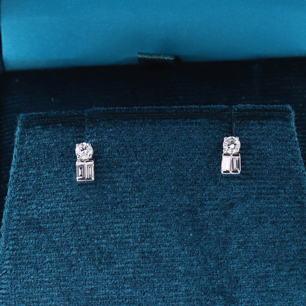 Custom White Gold and Diamond Earrings #DS1