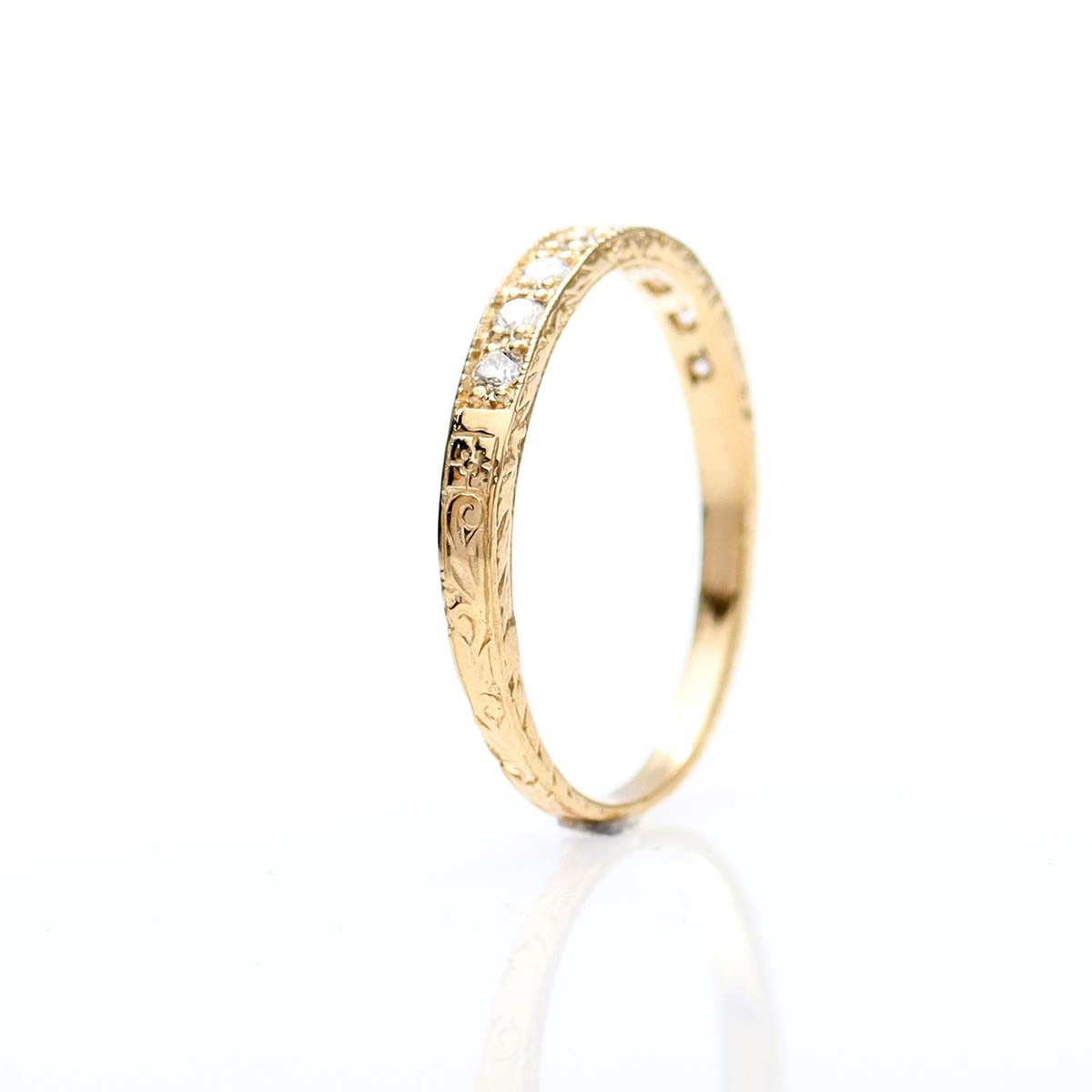 Diamond Replica Art Deco Wedding Band #L1000 - Wedding Bands