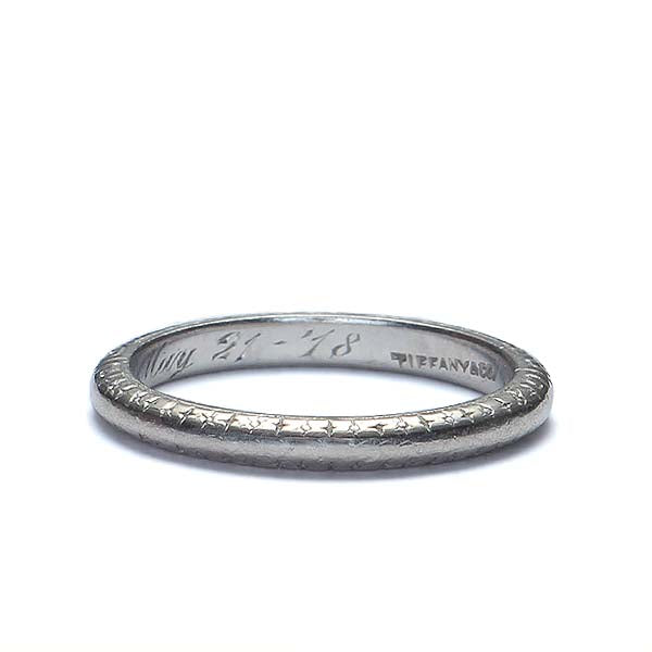 Early 20th C. Tiffany & Co. Platinum Wedding Band #VR160610-03 - Wedding Bands